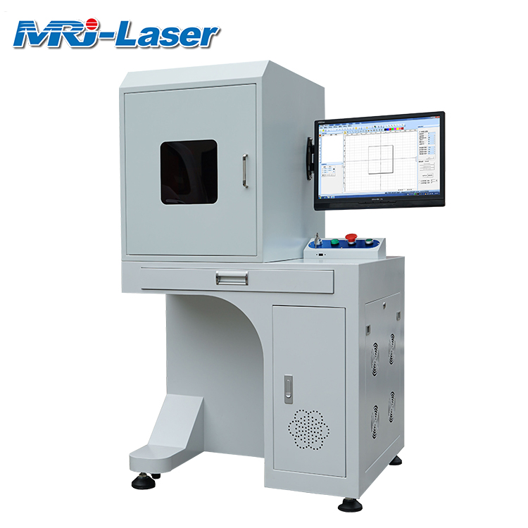 ki san danje fèmen fibre lazè make machin nan MRJ-lazè 30w kabinè kolòn machin gravur