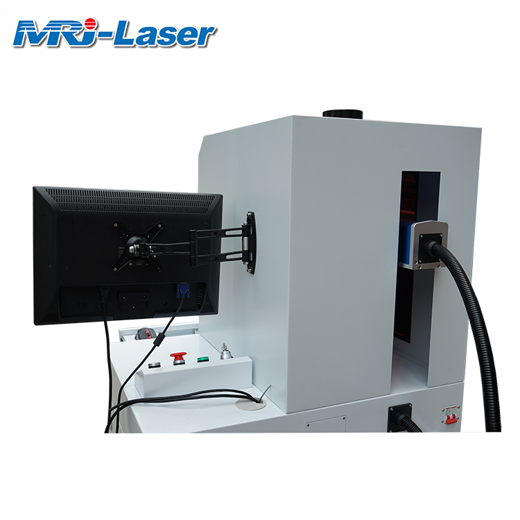 ki san danje fèmen fibre lazè make machin nan MRJ-lazè 30w kabinè kolòn machin gravur