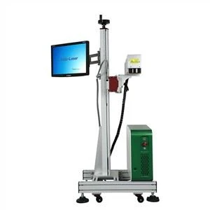 30W 50W Fibre Lazè Marking Machin Pwodiksyon Liy Marking
